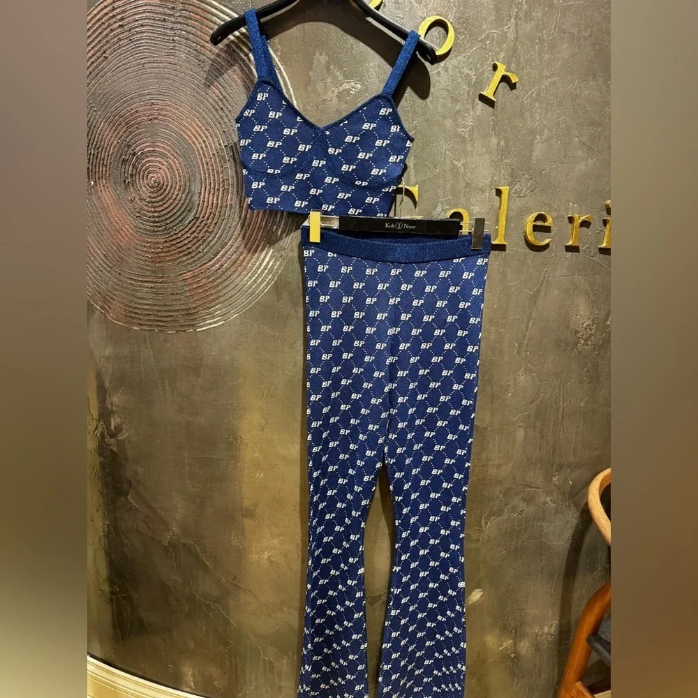 Baum und pferdgarten dico 80s Blue Patterned Women's two piece set - Picture 3 of 8